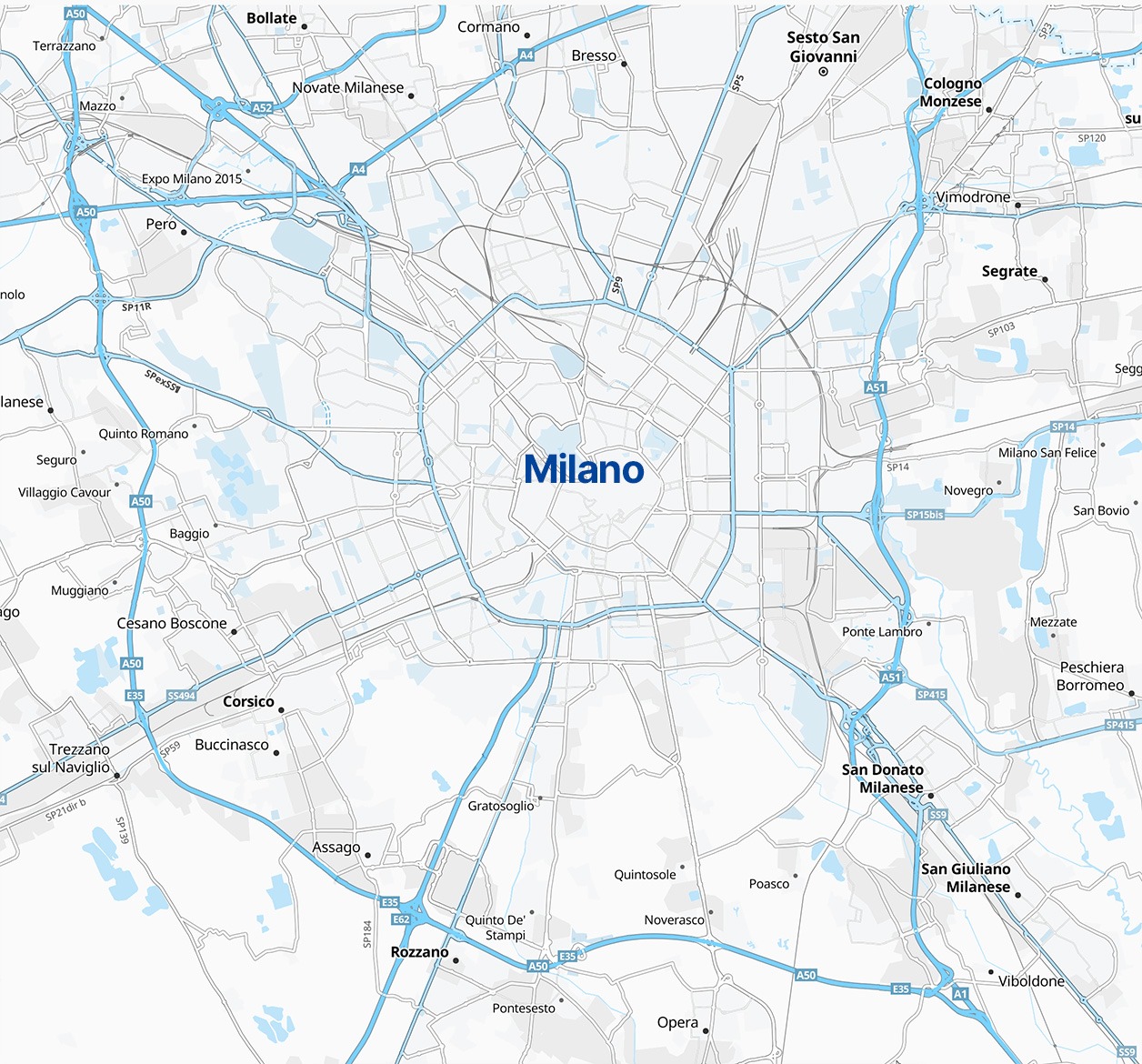 Mappa Milano